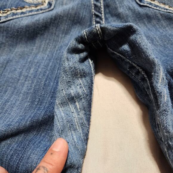 Ariat women's REAL Marine mid rise boot cut jeans entwined 32 L - Picture 8 of 8